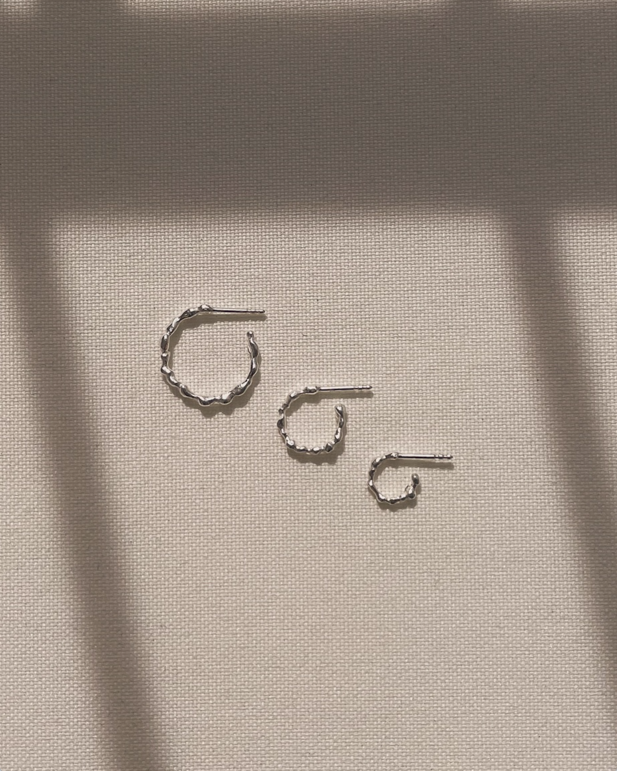 Trail Small Silver Hoop