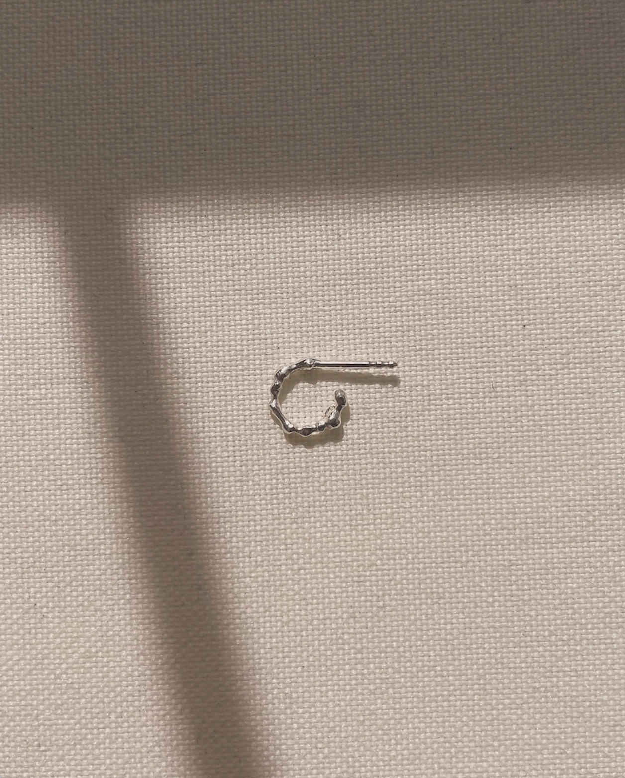 Trail Small Silver Hoop